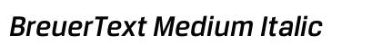 BreuerText Medium Italic preview