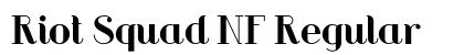 Riot Squad NF Regular Font Preview