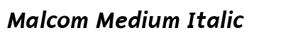 Malcom Medium Italic preview Malcom Medium Italic preview