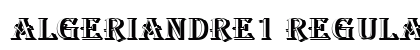 AlgerianDRe1 Regular Font Preview
