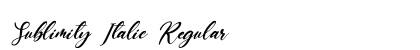 Sublimity Italic Regular Font Preview