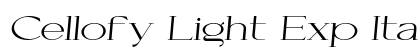 Cellofy Light Exp Ita Italic preview Cellofy Light Exp Ita Italic preview