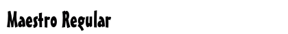 Maestro Regular Font Preview