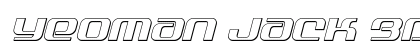 Yeoman Jack 3D Italic Regular Font Preview Yeoman Jack 3D Italic Regular Font Preview