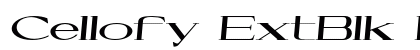 Cellofy ExtBlk ExtExp Ita Italic preview Cellofy ExtBlk ExtExp Ita Italic preview