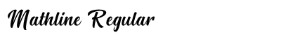 Mathline Regular Font Preview