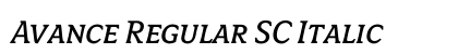 Avance Regular SC Italic Preview