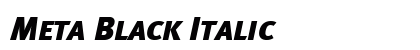Meta Black Italic Preview