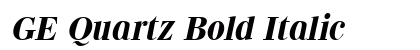 GE Quartz Bold Italic Font Preview