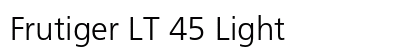 Frutiger LT 45 Light Font Preview