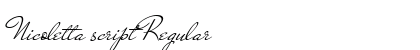 Nicoletta script Regular