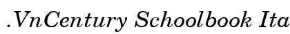 .VnCentury Schoolbook Italic Font Preview