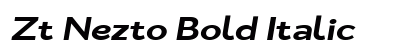 Zt Nezto Bold Italic preview