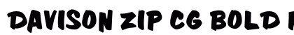 Davison Zip CG Bold Regular preview Davison Zip CG Bold Regular preview