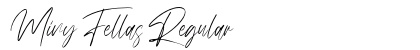 Miny Fellas Regular Font Preview