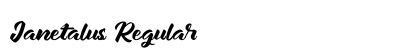 Janetalus Regular Font Preview