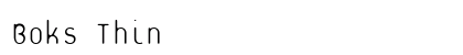 Boks Thin font free download