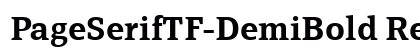 PageSerifTF-DemiBold Regular Font Preview PageSerifTF-DemiBold Regular Font Preview