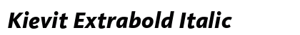 Kievit Extrabold Italic font free download
