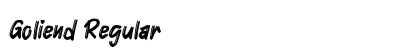 Goliend Regular Font Preview