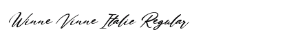 Winne Vinne Italic Regular Font Preview
