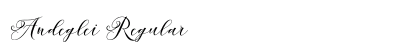 Andeglei Regular Font Preview