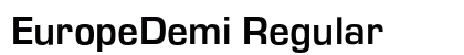 EuropeDemi Regular Font EuropeDemi Regular Font Preview