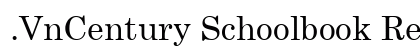 .VnCentury Schoolbook Regular Font Preview