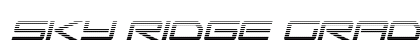 Sky Ridge Gradient Italic Regular Font Preview
