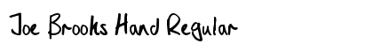 Joe Brooks Hand Regular Font Preview