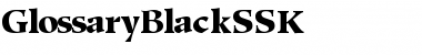 GlossaryBlackSSK Regular Font