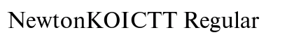 NewtonKOICTT Regular Font Preview