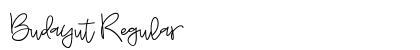 Budayut Regular Font Preview