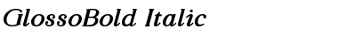 GlossoBold Italic Regular Font