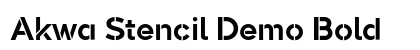 Akwa Stencil Demo Bold Font Preview