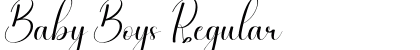 Baby Boys Regular (OpenType) Font Preview