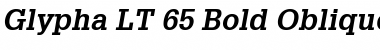 Glypha LT Bold Italic Font