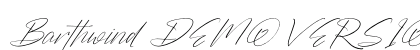 Barthwind DEMO VERSION Italic preview Barthwind DEMO VERSION Italic preview