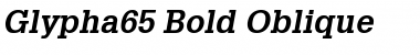 Glypha65 BoldItalic Font