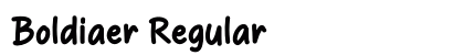 Boldiaer Regular preview