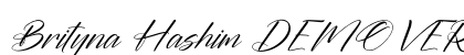 Brityna Hashim DEMO VERSION Italic preview Brityna Hashim DEMO VERSION Italic preview