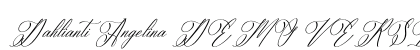 Dahlianti Angelina DEMO VERSION Italic (OpenType) Font Preview