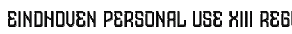 Eindhoven Personal Use XIII Regular Font Preview