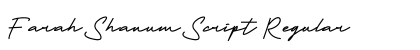 Farah Shanum Script Regular preview