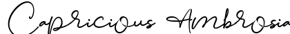 Capricious Ambrosia Regular Font Preview