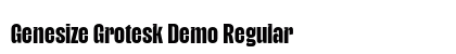 Genesize Grotesk Demo Regular preview