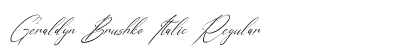 Geraldyn Brushko Italic Regular