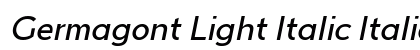 Germagont Light Italic Italic preview Germagont Light Italic Italic preview