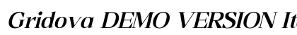 Gridova DEMO VERSION Italic Preview