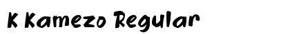 K Kamezo Regular Font Preview